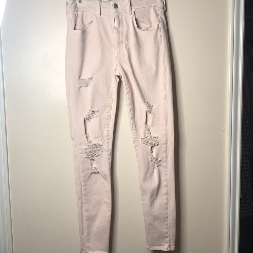 American Eagle Pale Pink Jeans